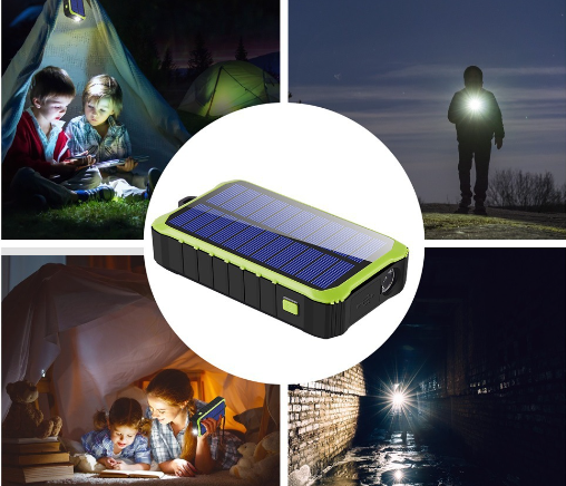 Portable ultra-large capacity solar panels hand-cranked power generation charging phone power bank powerbank 10000mah