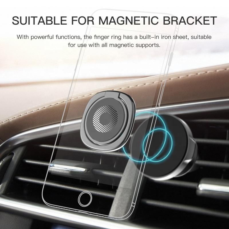 360 Degree Finger Ring Mobile Phone Stand Holder for IPhone XS Huawei Samsung Smart Phone Round Ring Holder Car Mount Stand