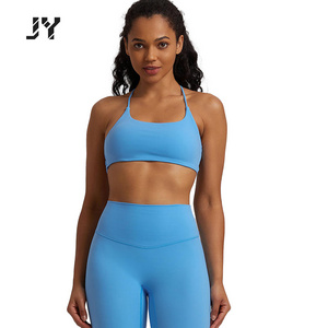 Fashion Wholesale Sexy Thin Strap Sports Gym Bra Trending Hot Sling Yoga Top Girls Workout Fitness Activewear Clothes For Women