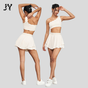 JY Hot Selling Fashionable Single Shoulder Strap Sports Asymmetrical Bra Solid Color Fitness Yoga Running Sports Legging