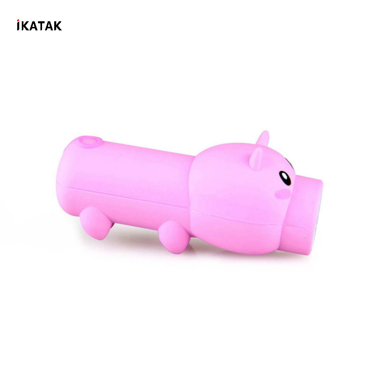 Custom Gift New Design Cute Pig PVC Battery Power Bank Portable Charger