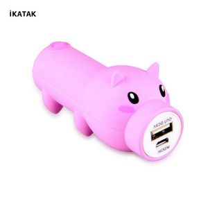 Custom Gift New Design Cute Pig PVC Battery Power Bank Portable Charger