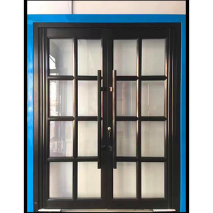 Ikealuminum 2023 storefront single door commercial stainless steel spring hinge coffee modern door KFC Commercial Door for House