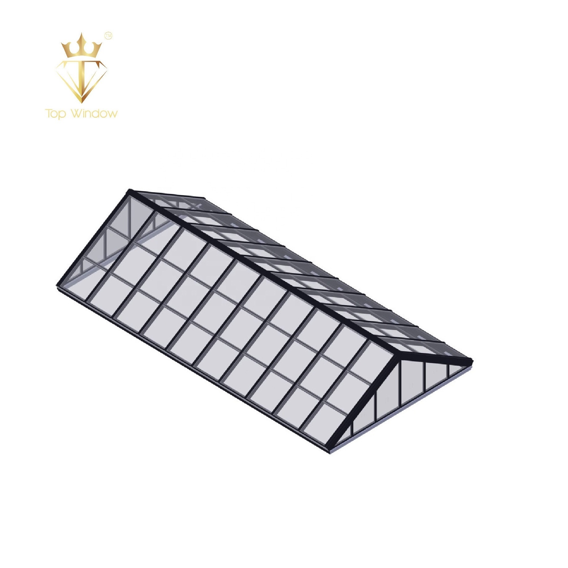 Ikealuminum 2023 Retractable Skylight Skylight Dome Aluminium Glass Skylight Window For House