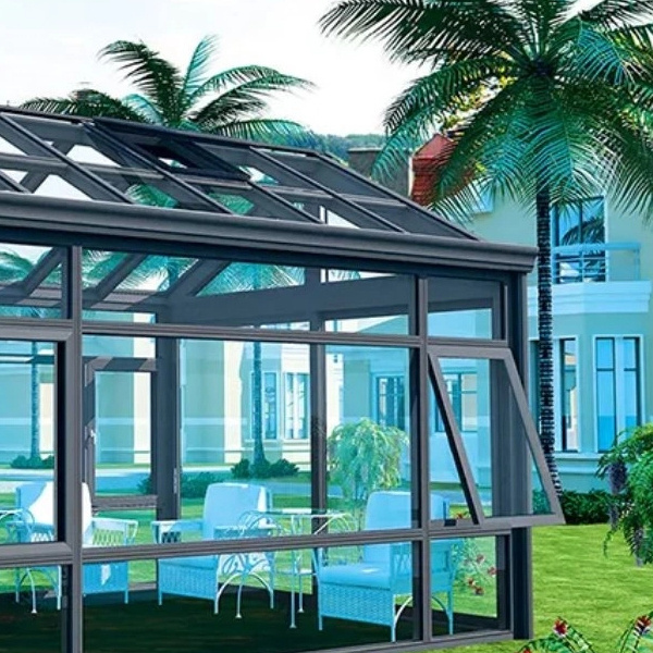 Ikealuminum shipping container glass house prefab sunrooms up frame For Swimming Pool Sun sunroom glass house Of House