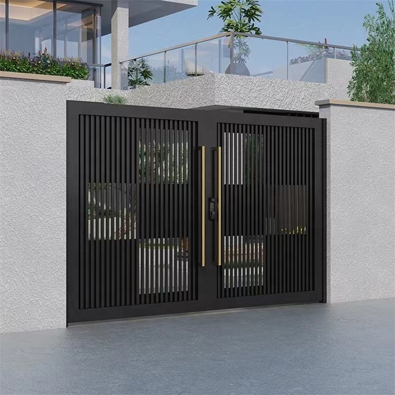 Aluminum Alloy Gates Fencing  Electric Fancy Iron Gate Design Villa Courtyard Gate Hinges Heavy Duty