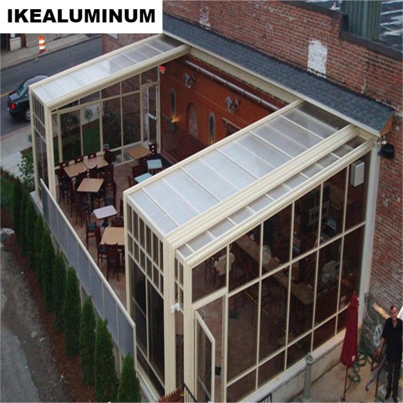 Ikealuminum Sun Shades Retractable Roof Prefab Modern Glass Houses Compound Designs For Glass Houses