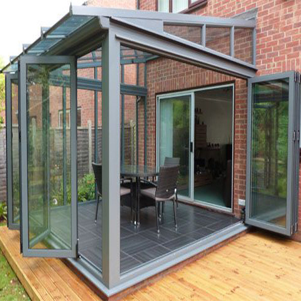 Ikealuminum 2024 tempered glass sunrooms glass houses with sliding roof Prefabricated Balcony aluminum glass Sunroom