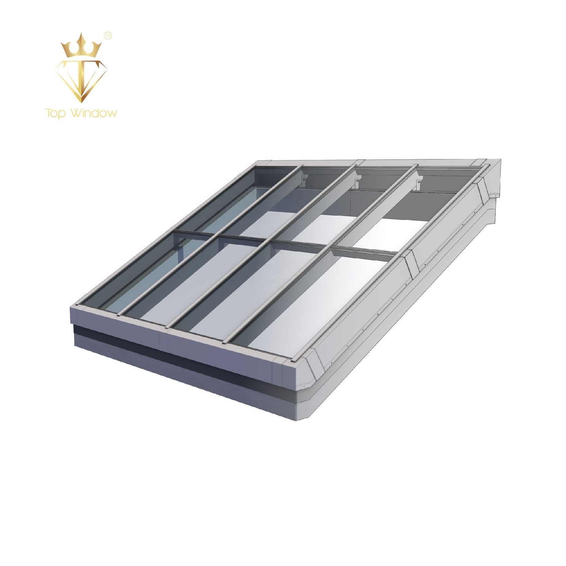 Ikealuminum 2023 Retractable Skylight Skylight Dome Aluminium Glass Skylight Window For House