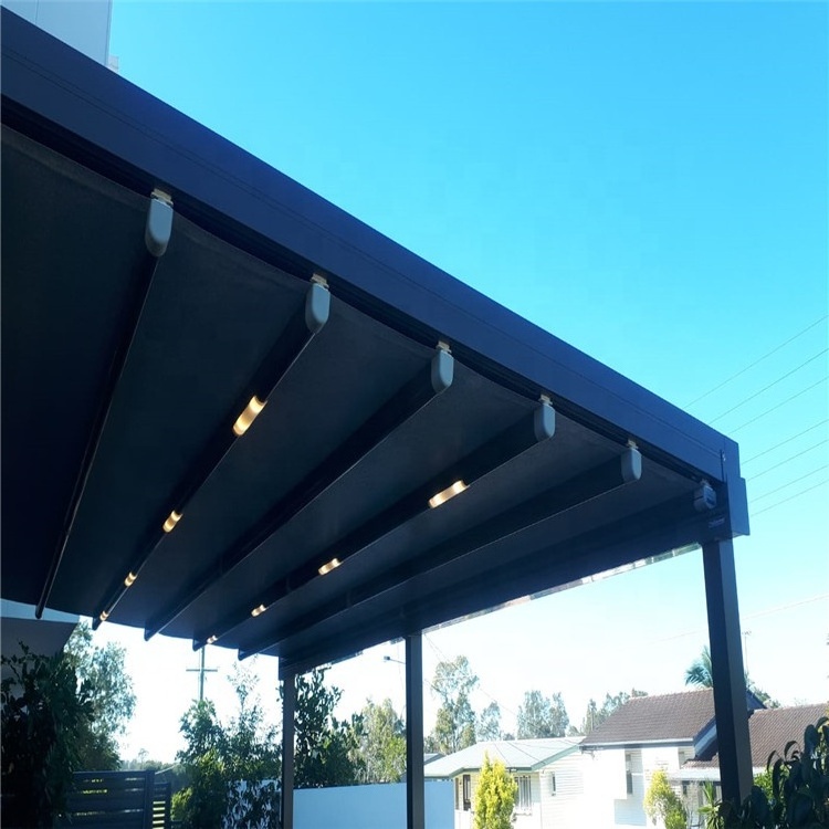 Closable Pergola Roof Economic Outdoor Retractable With Pergola Sliding Roof And Sunshade Folding Canopy Roof