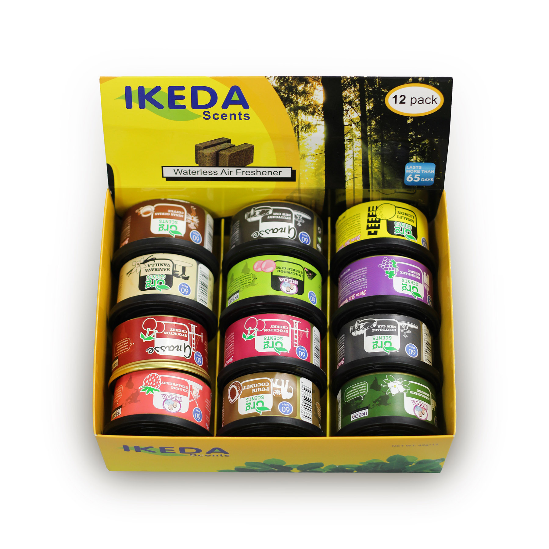 IKEDA California Scents Organic Car Air Freshener Car Smell Flavoring Car Scent Air Fresheners