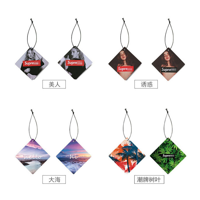 IKEDA any type customized logo printed car paper air freshener