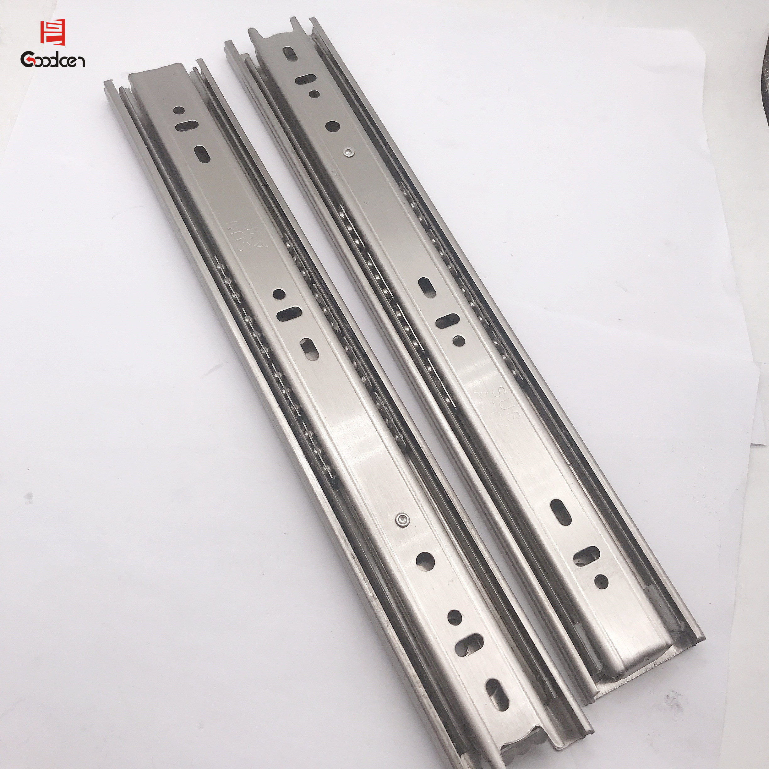 Stainless steel Furniture hardware 45mm channel ball bearing drawer slide