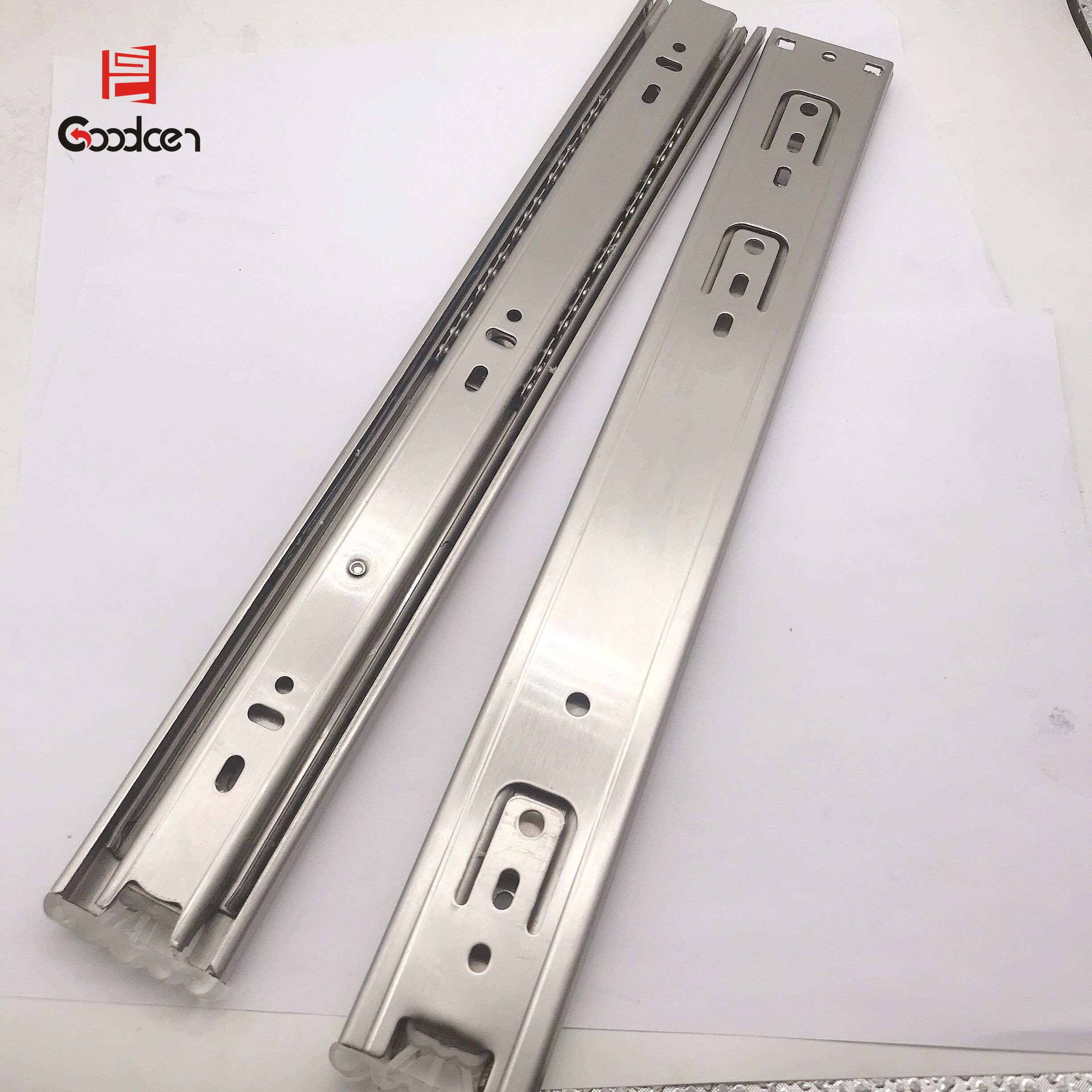 Stainless steel Furniture hardware 45mm channel ball bearing drawer slide