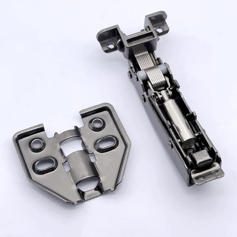 Aluminum frame hinges soft close two way clip on black furniture hardware hidden door hinges