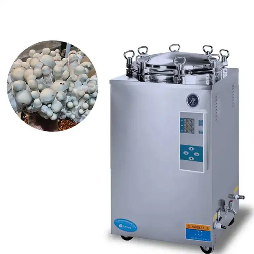 IKEME 35l 50l 75l 100l 120l 150l Food Mushroom Cultivation Vertical Steam Autoclave Sterilizer Esterilizador Autoclave Para Seta