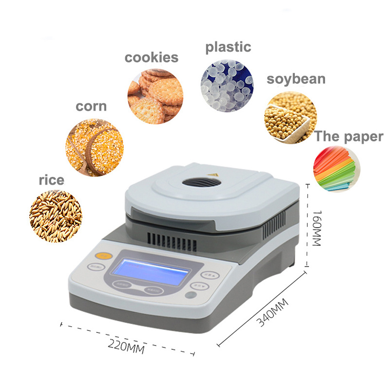 IKEME Lab Digital Hazelnut Grain Moisture Meter Halogen Digital Laboratory Grain Analyzer Soil Portable Grain Moisture Meter