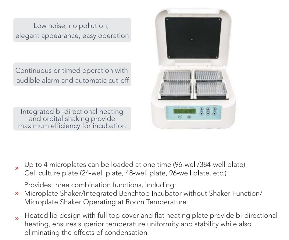 IKEME Laboratory Microplate Thermo Shaker Incubator Heating and shaking Cell Culture Plate Automatic Microplate Shaker Incubator