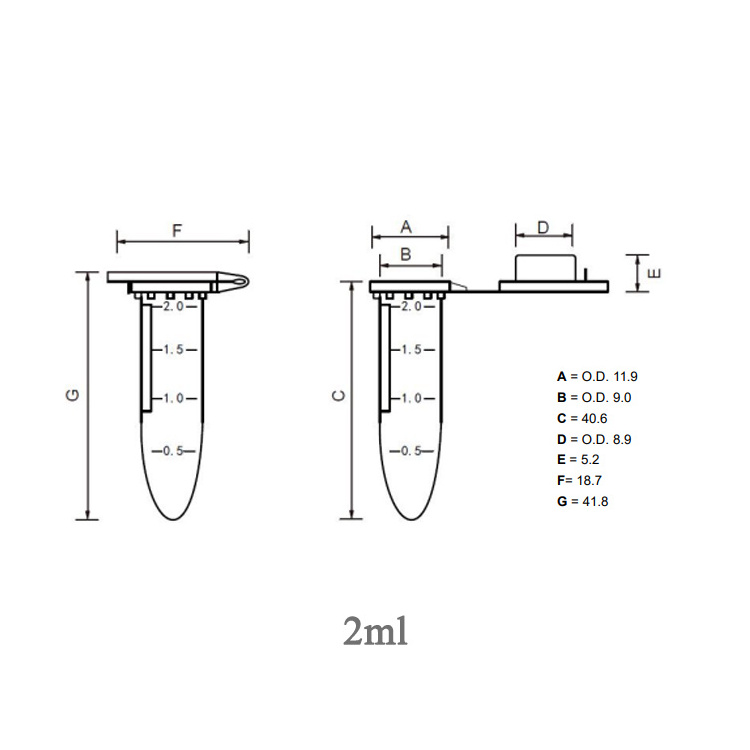 0.5ml 1.5ml Microcentrifuge Laboratory Test Tubes Centrifuge Tubes Transparent Chemical Printed Lab Conical Bottom