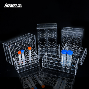 IKEME Acrylic Plexiglass Test Tube Rack 50ml Plastic Rack For Test Tube