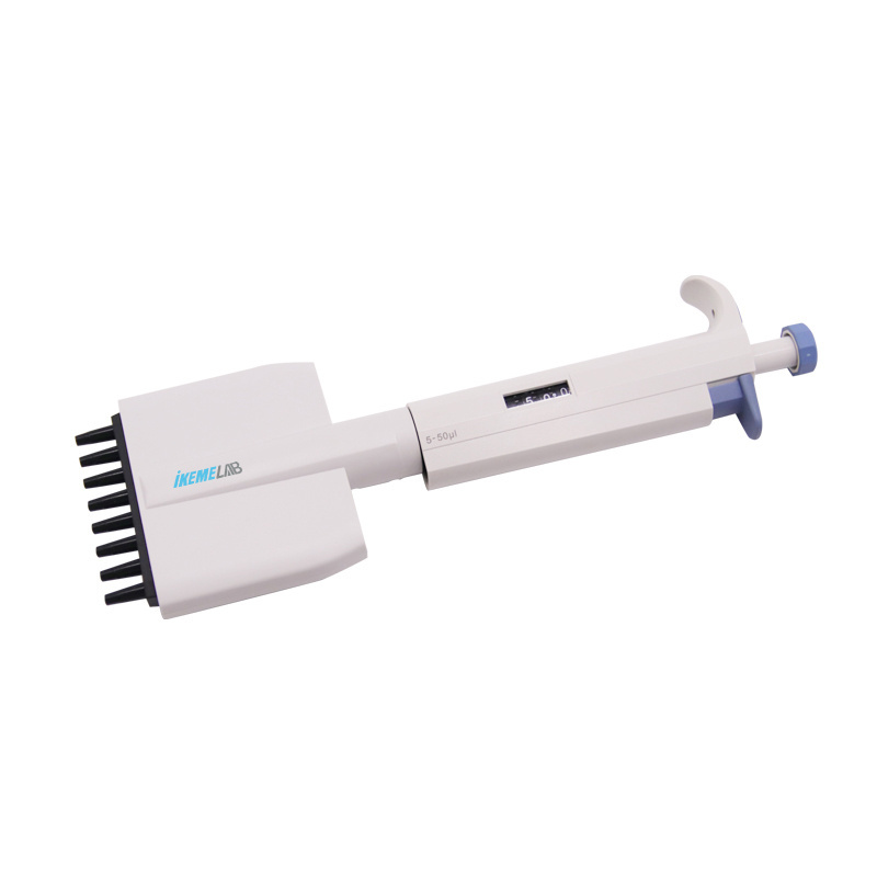 IKEME Lab Multichannel Pipette Adjustable Transferpette Full Autoclavable Pipettor 8-channel Pipette Lab Multichannel Pipett