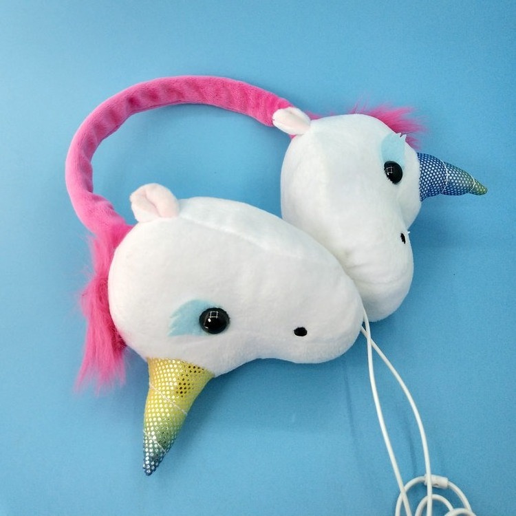 KINGSTAR Unicorn Plush Warm Headphones For Girls Winter Fur Earmuffs Women Ear Cover Warmers Women Headband Toys Birthday Gifts