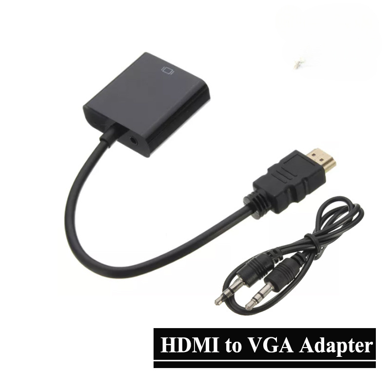 HDMI to VGA Cable HDMI Male to VGA Female RGB Analog VGA Video Audio Converter Adapter Cables HD 1080P for PC Laptop DVD