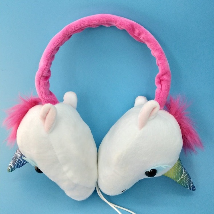 KINGSTAR Unicorn Plush Warm Headphones For Girls Winter Fur Earmuffs Women Ear Cover Warmers Women Headband Toys Birthday Gifts