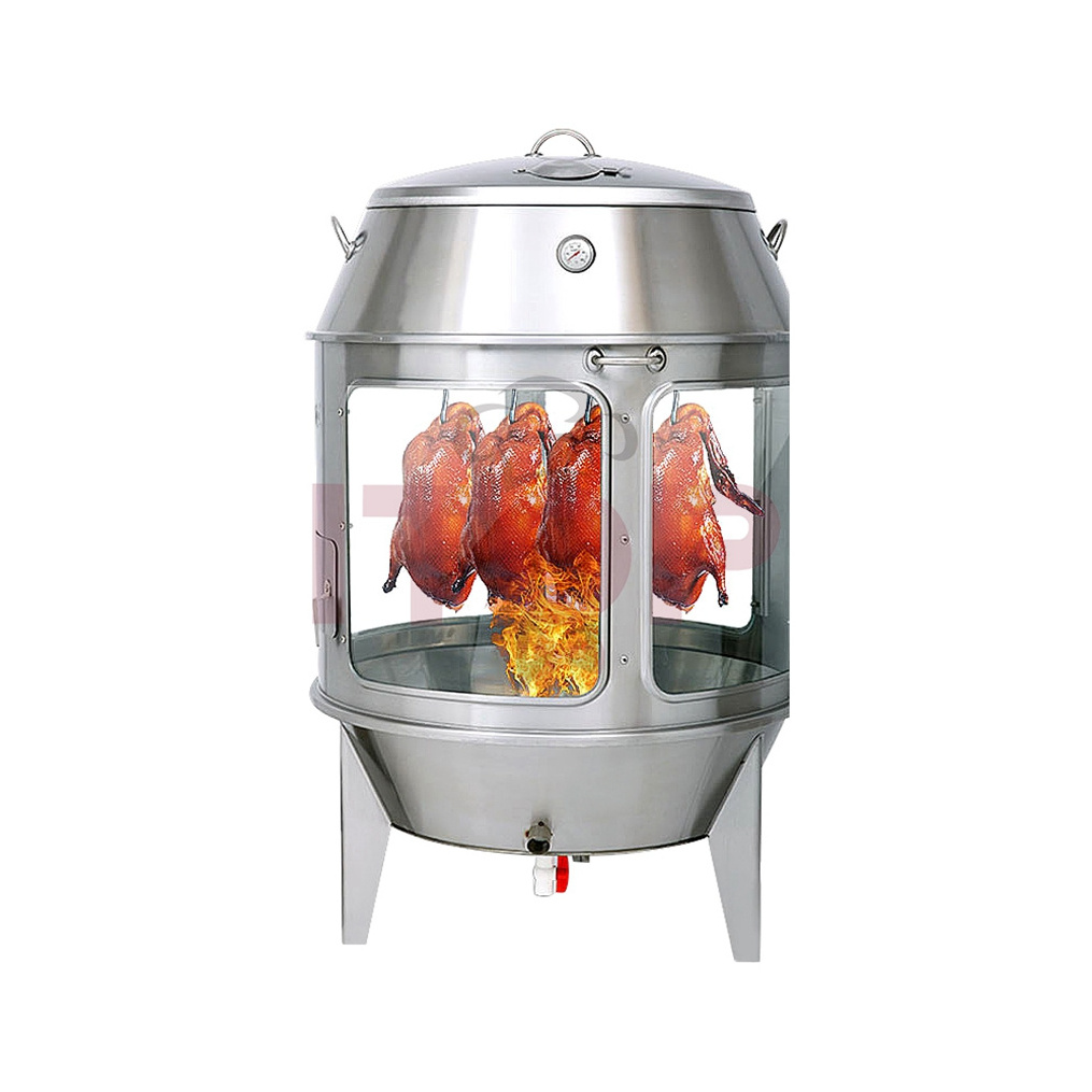 ITOP Hot Sale Commercial Charcoal Grilled  Meat Chicken Turkey Pork Pig Duck Rotating Roaster Oven