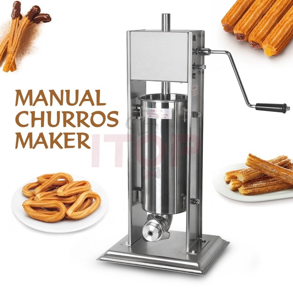 10L Churros Maker Latin Churro Making Machine Spain snacks machine and 10L commercial sausage filling machine