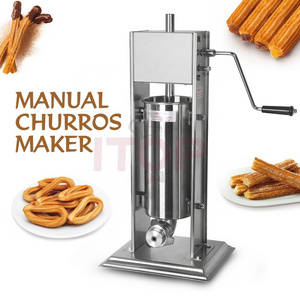 10L Churros Maker Latin Churro Making Machine Spain snacks machine and 10L commercial sausage filling machine