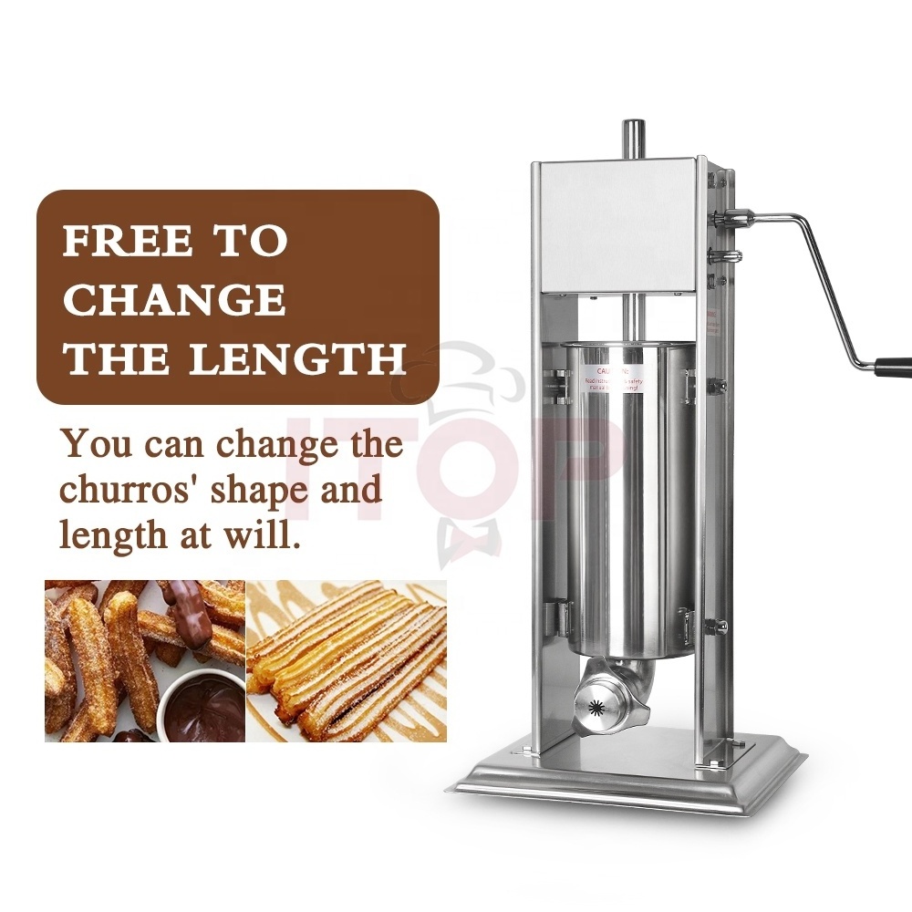 10L Churros Maker Latin Churro Making Machine Spain snacks machine and 10L commercial sausage filling machine