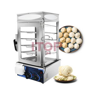 Transparent Food Display Cabinet/electric Food Steamer/stainless Steel Dim Sum Steamer/5 Layer Stainless Bread Steamer