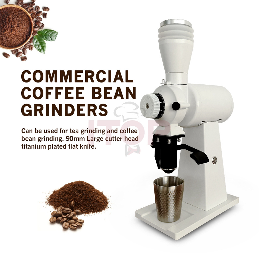 ITOP Wholesale Stainless Steel Coffee Bean Grinding Machine Black/Green/White Espresso Coffee Bean Grinders Machine