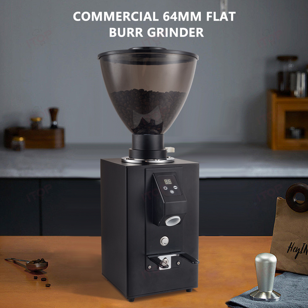 Stainless Steel 64mm 110v Professional Espresso Flat Burr Commercial Electric Df64 Coffee Grinder