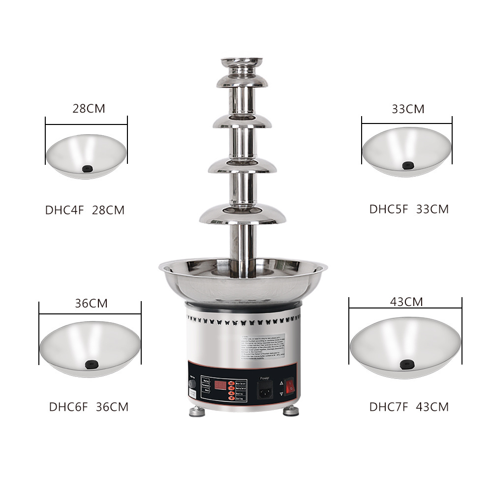 itop industrial large 5-tier chocolate fountain 110v/220v chocolate fountain