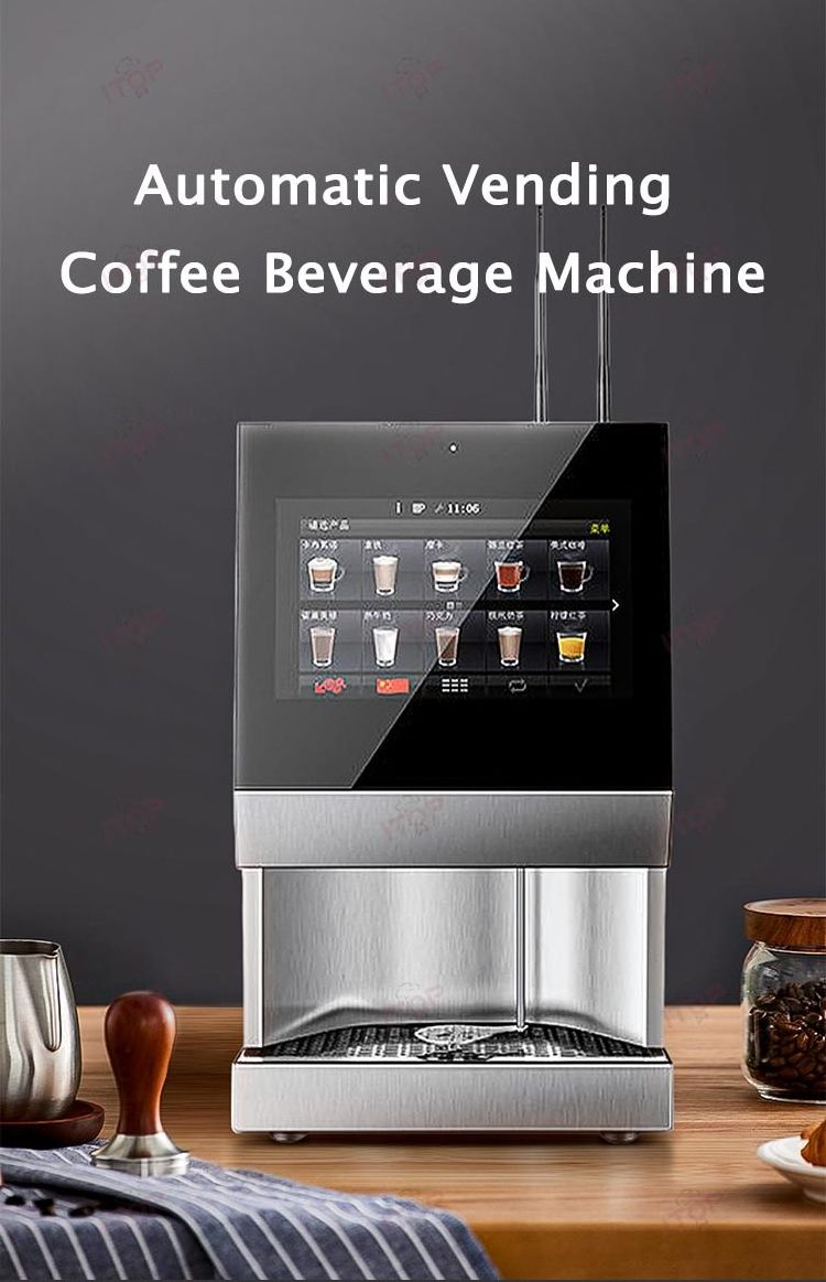 Table-top Smart Automatic Hot Bean To Cup Coffee Vending Machine With Credit Card Payment Coffee Maker Vending Machine