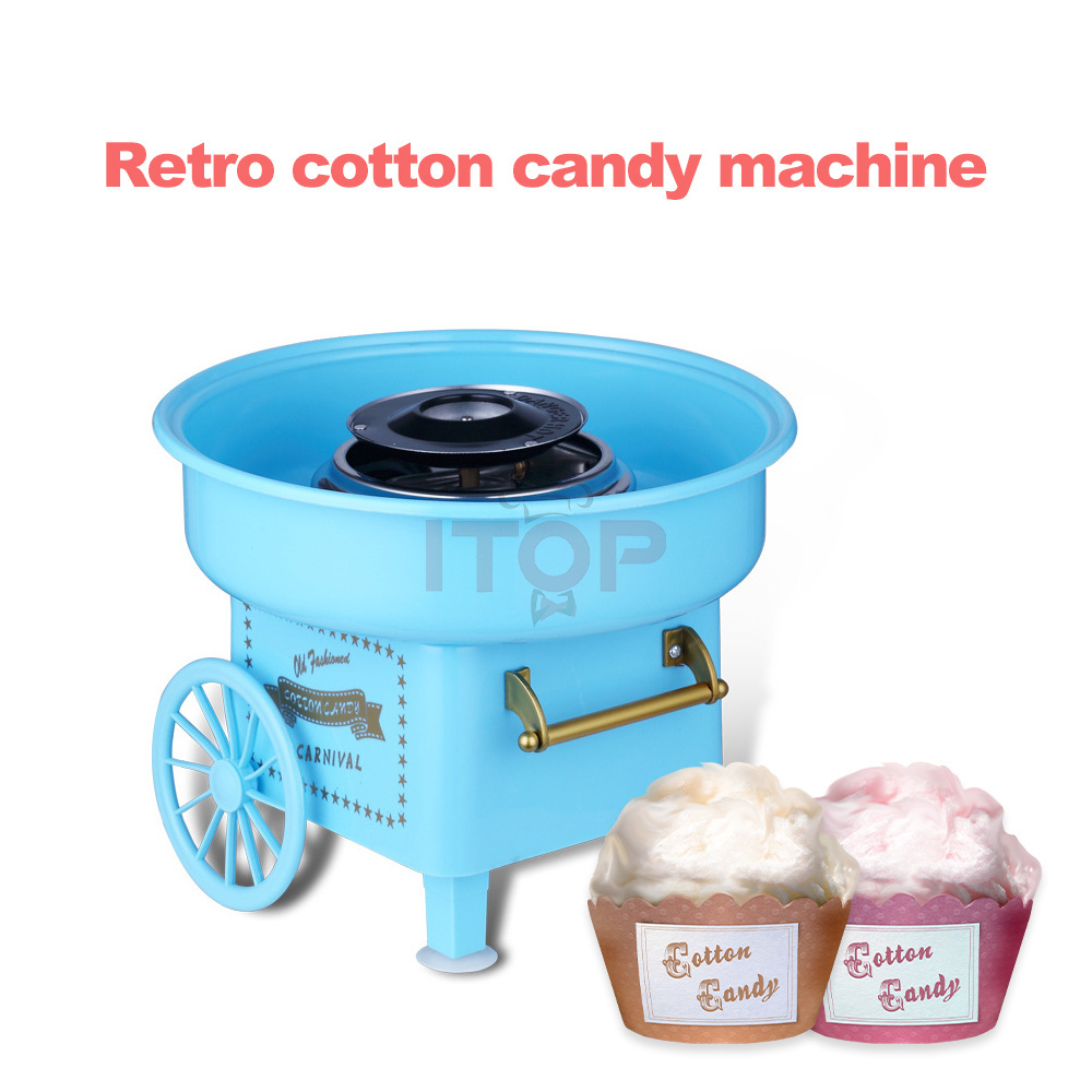 Commercial Equipment Cotton Candy Vending Machine Portable Marshmallow Cotton Candy Cart Machine