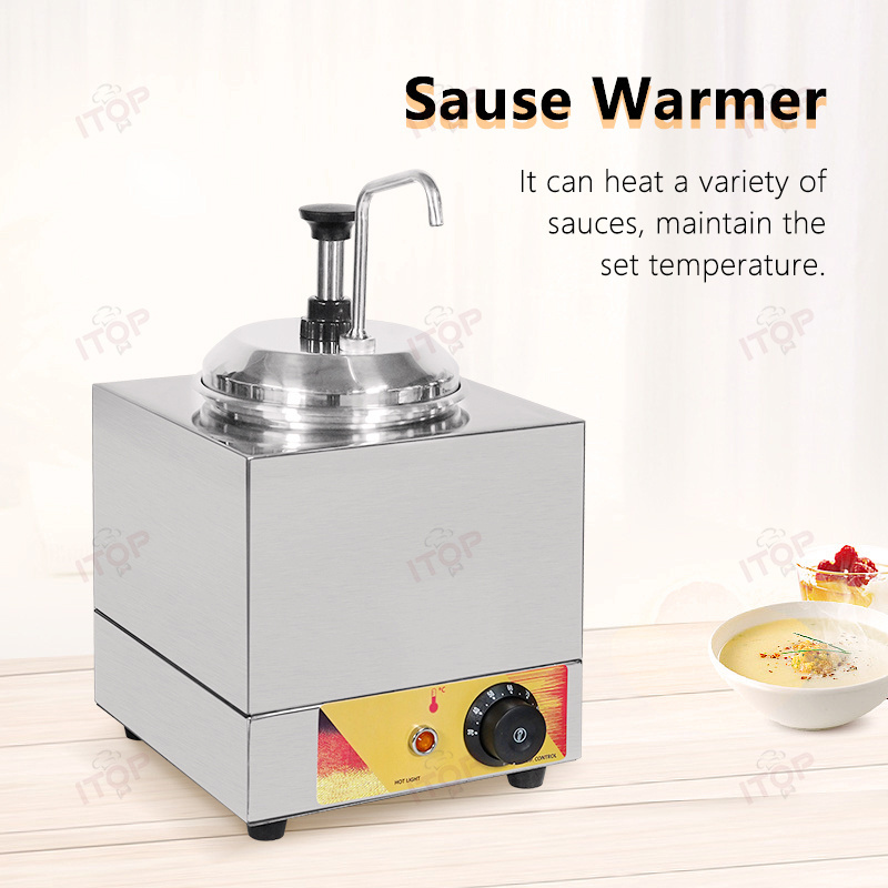 220-240v Commercial Restaurant Fast Food Stainless Steel Pump Hot Chocolate Gravy Electric Heater Sauce Warmer Dispenser