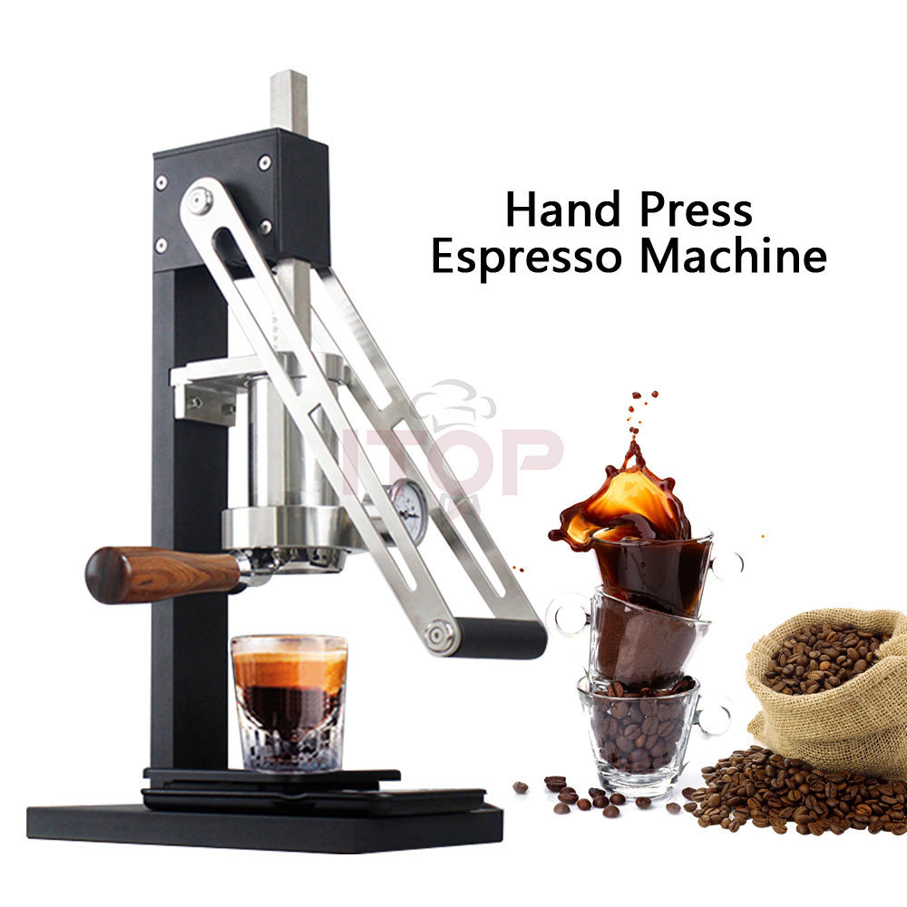 Black/White Manual Hand Press Drip Coffee Maker Portable Stainless Steel Espresso Coffee Maker