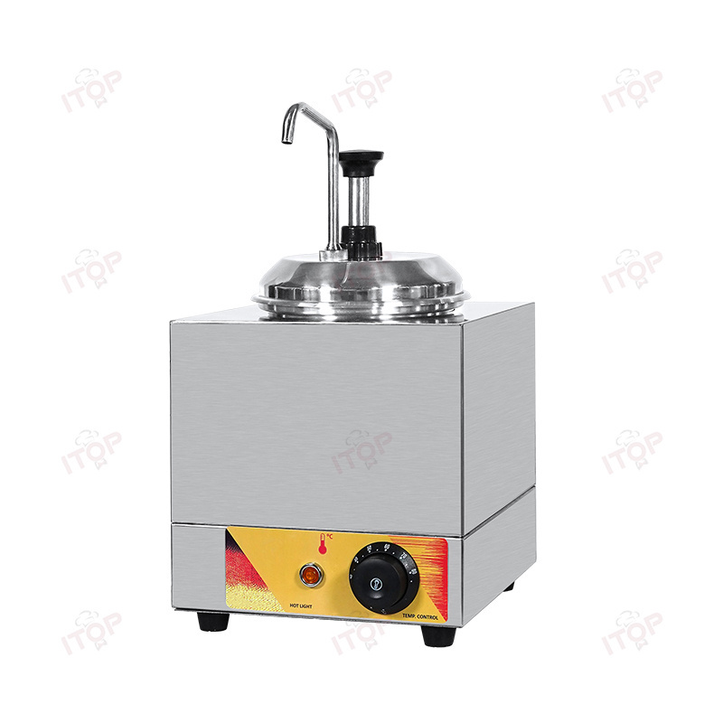 220-240v Commercial Restaurant Fast Food Stainless Steel Pump Hot Chocolate Gravy Electric Heater Sauce Warmer Dispenser