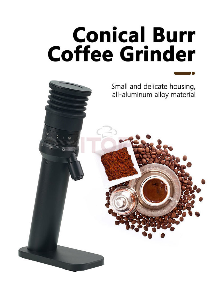 47mm Burr Espresso Coffee Grinder Adjustable External Scale Electric Coffee Grinder