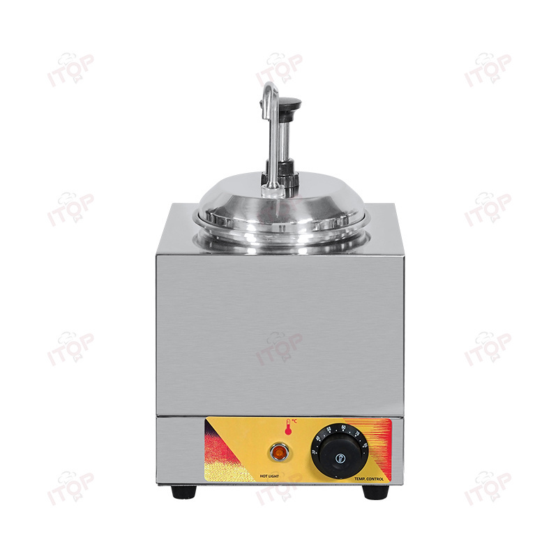 220-240v Commercial Restaurant Fast Food Stainless Steel Pump Hot Chocolate Gravy Electric Heater Sauce Warmer Dispenser