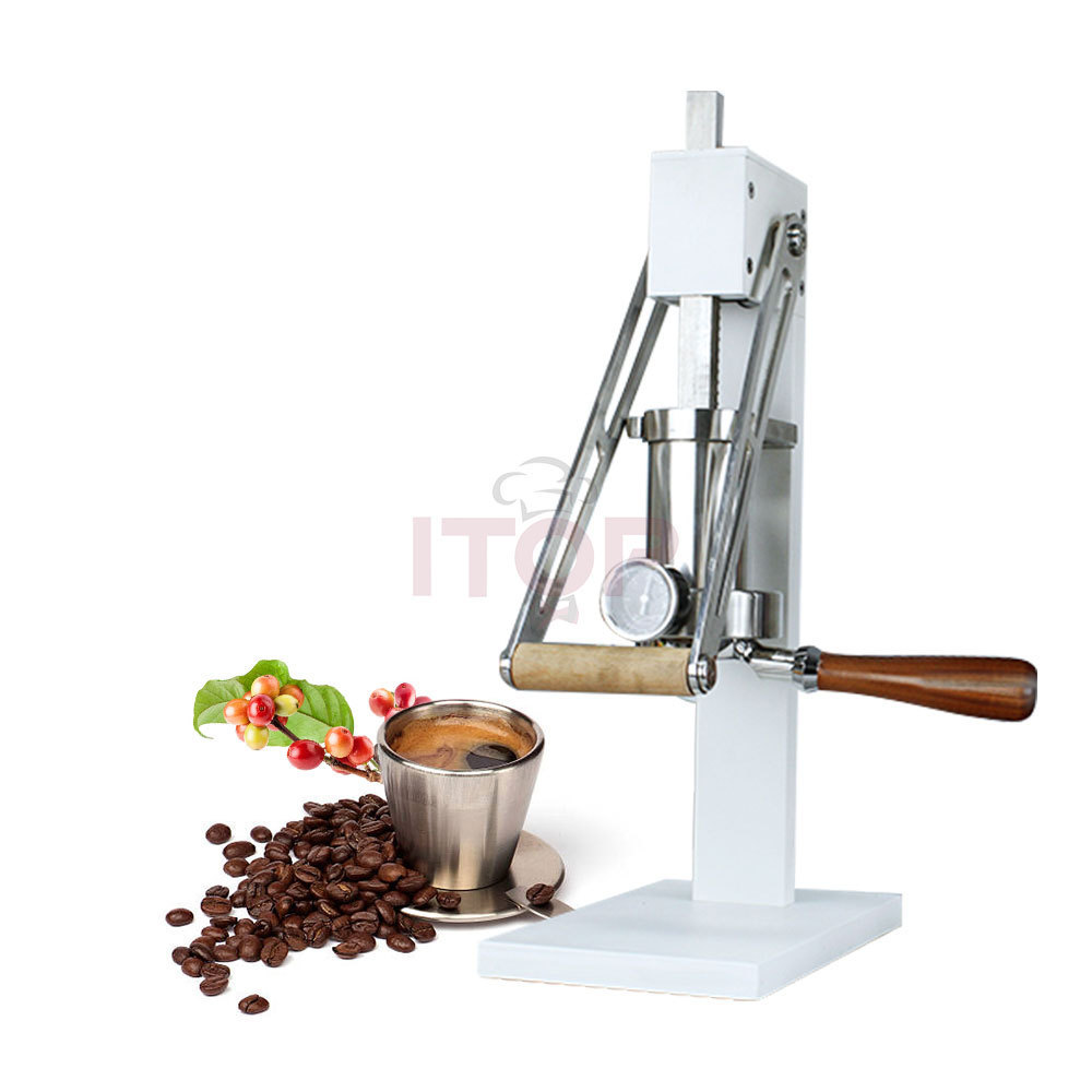 Black/White Manual Hand Press Drip Coffee Maker Portable Stainless Steel Espresso Coffee Maker