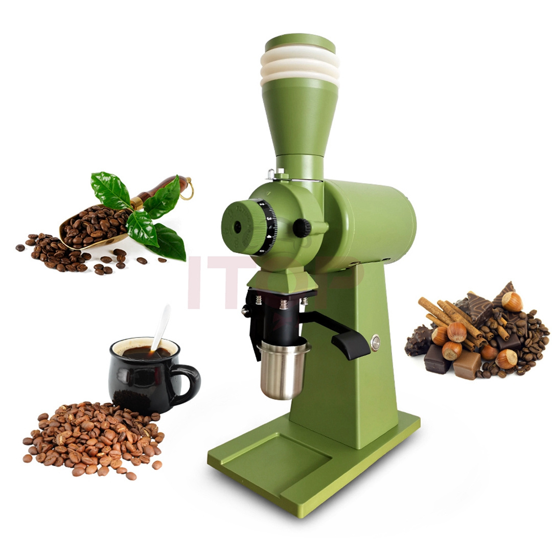 ITOP Wholesale Stainless Steel Coffee Bean Grinding Machine Black/Green/White Espresso Coffee Bean Grinders Machine