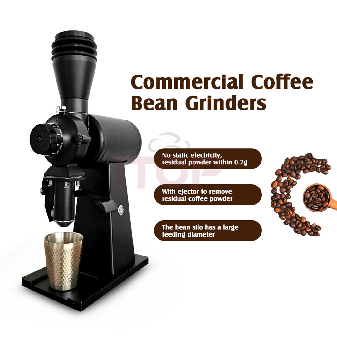 ITOP Wholesale Stainless Steel Coffee Bean Grinding Machine Black/Green/White Espresso Coffee Bean Grinders Machine