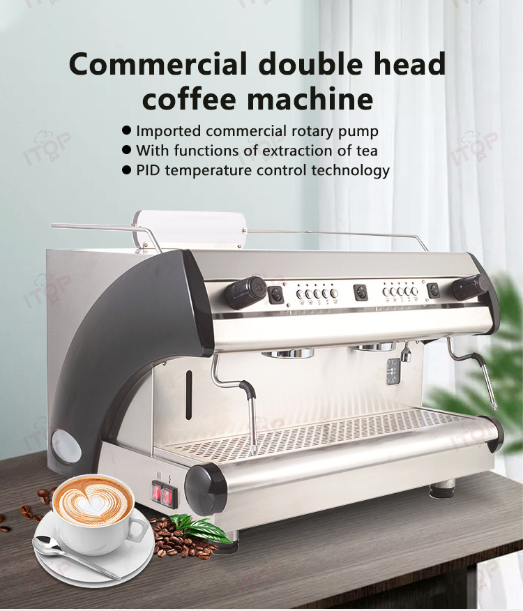 Semi Automatic Commercial Kaffeemaschine Italian Maker Two Group Coffee Espresso Machine