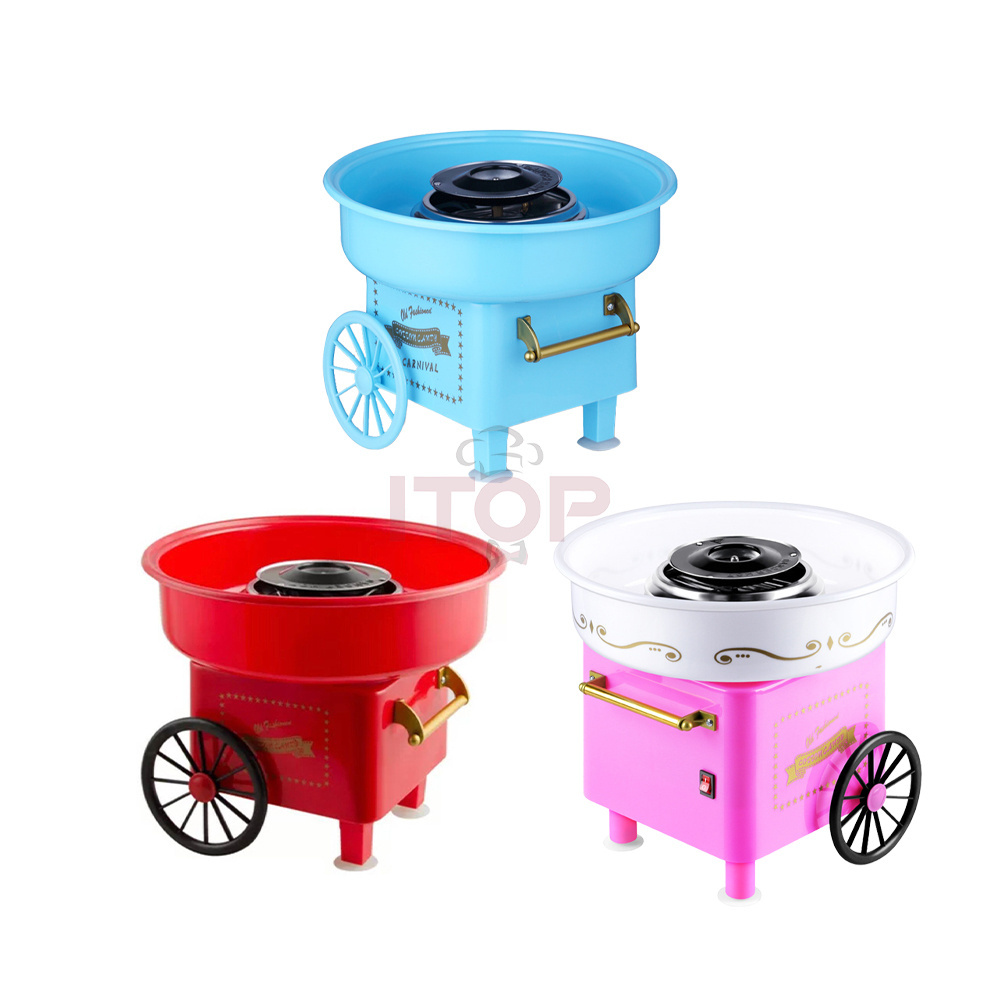 Commercial Equipment Cotton Candy Vending Machine Portable Marshmallow Cotton Candy Cart Machine