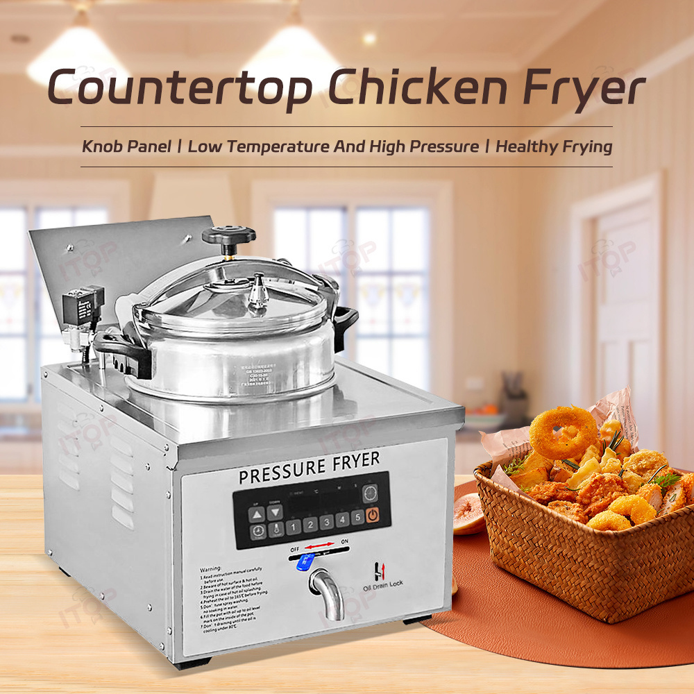 Factory Direct Large-capacity Countertop Multi-function Fried Chicken Pressure Fryer