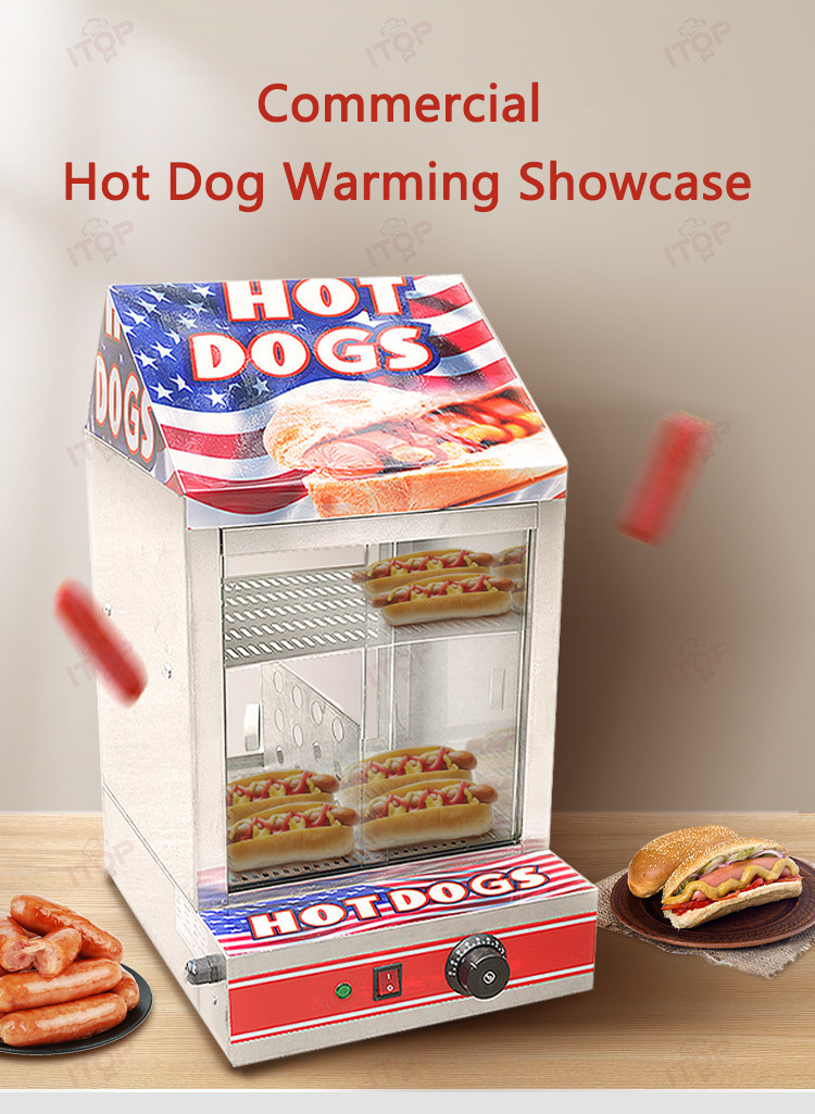 Snack Machine Electric Hot Dog Display Warmer Hot Dog Showcase Hot Dog Machine Warmer Food Warmer Showcase Display